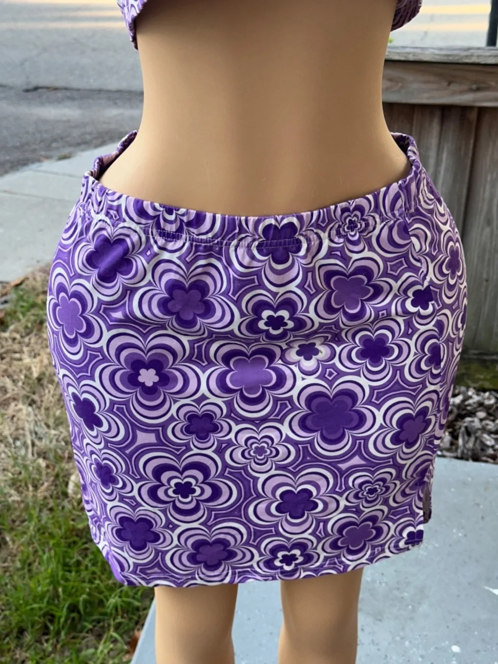 Purple flower two-piece